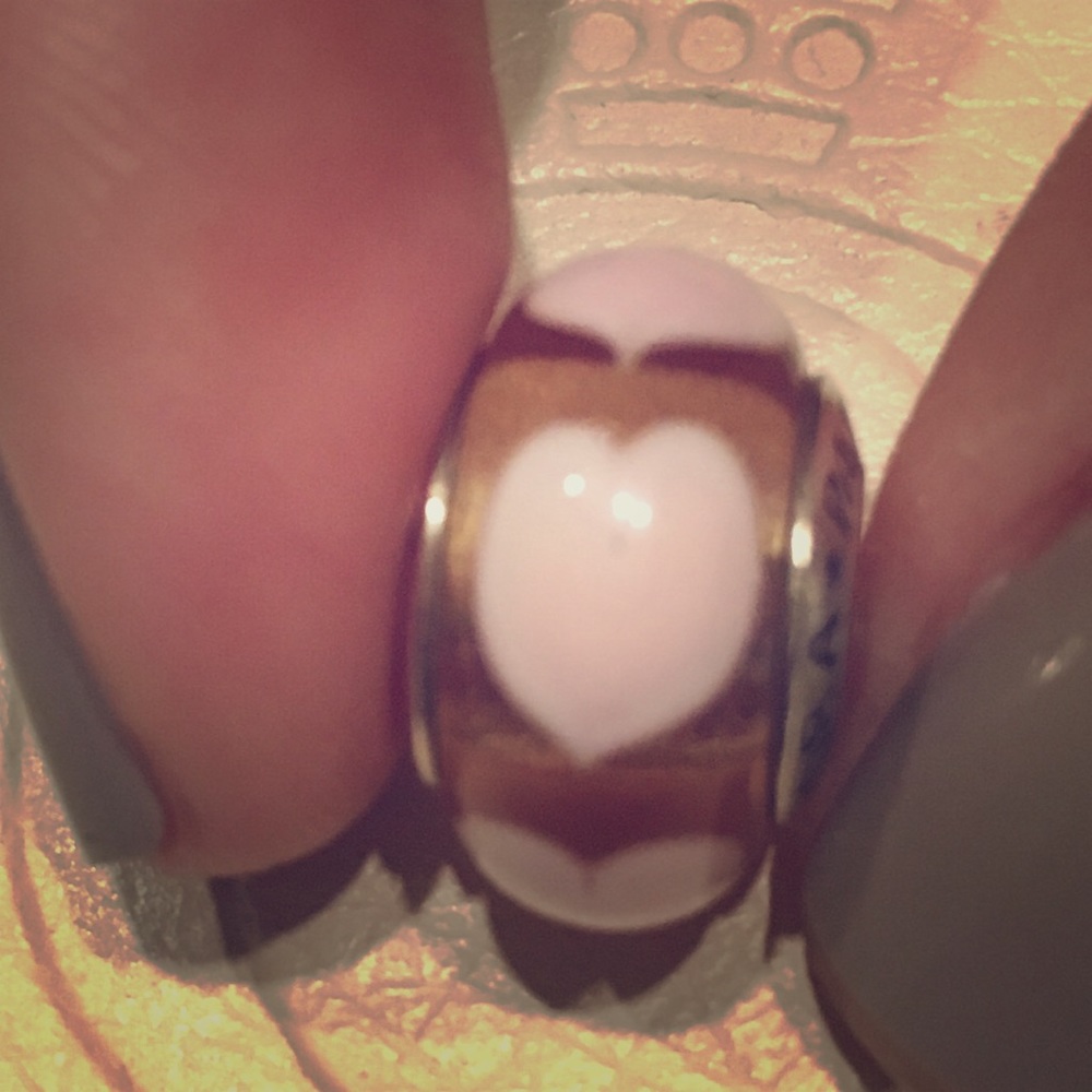 Pandora Murano Pink heart charm